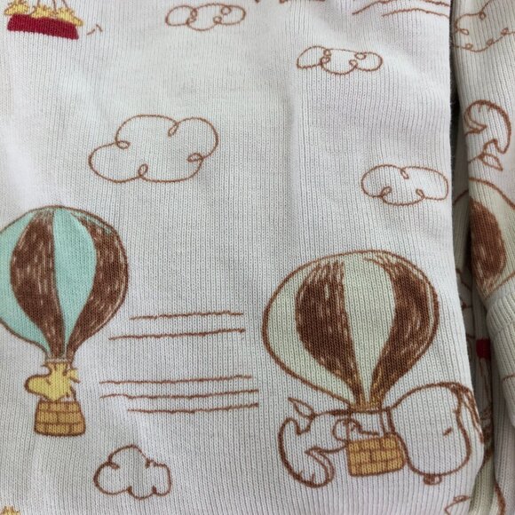 Hanna Andersson Kids Pajamas Peanuts Snoopy Hot Air Balloons Size 120 6-7 - Picture 4 of 6